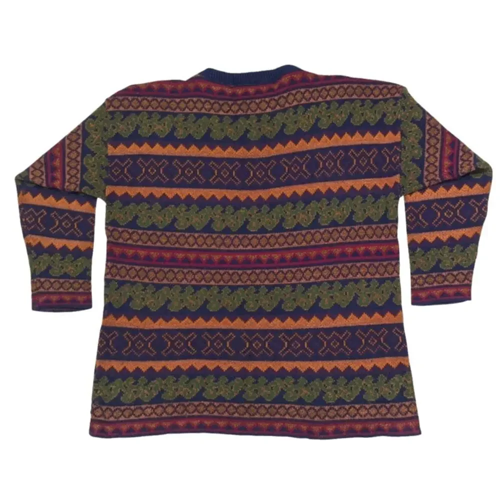 Vintage 90s Worthington USA Made Grandpa Sweater Multicolor Unisex L / XL